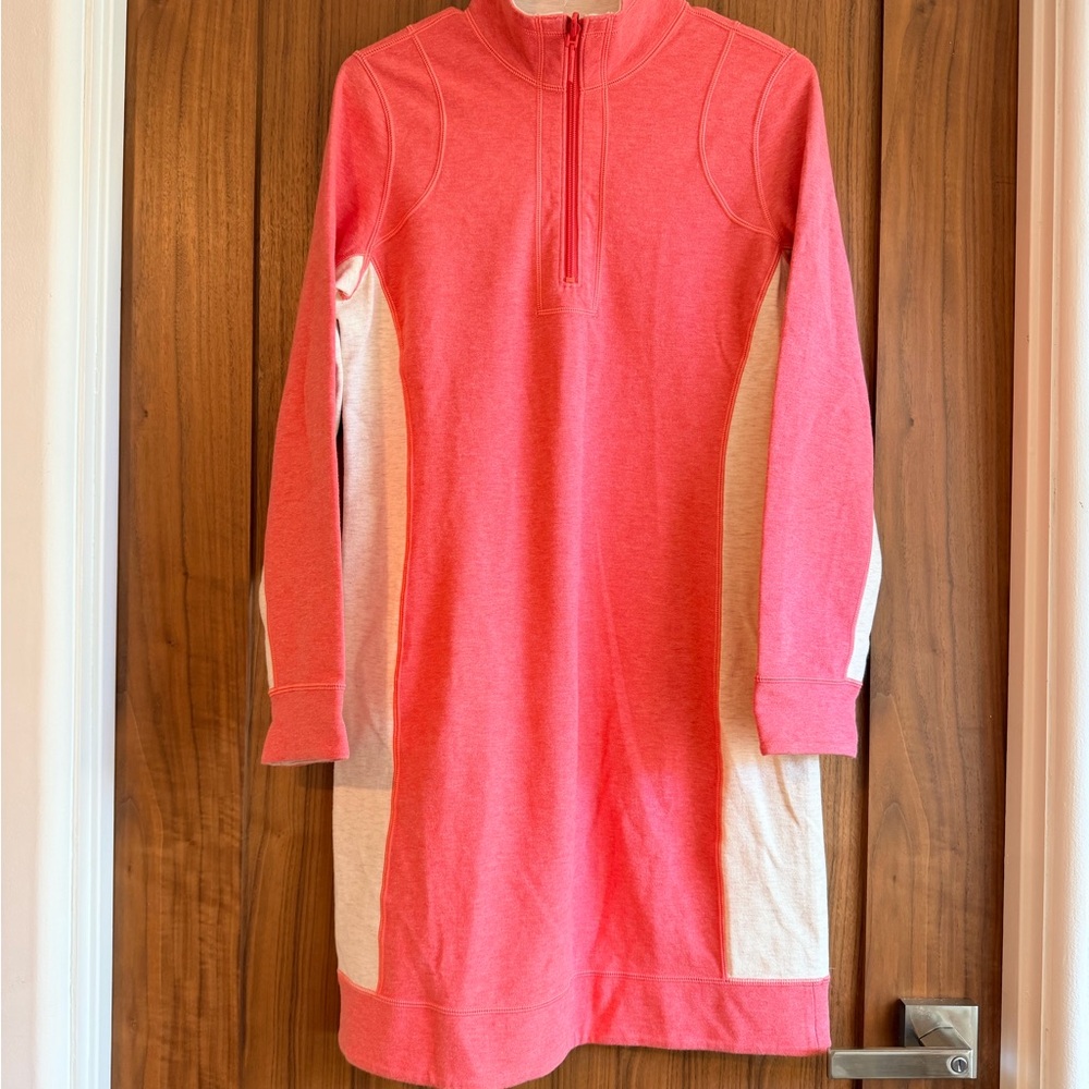 NWT Tommy Bahama Burnt Reversible Coral/Cream Quarter-Zip Dress